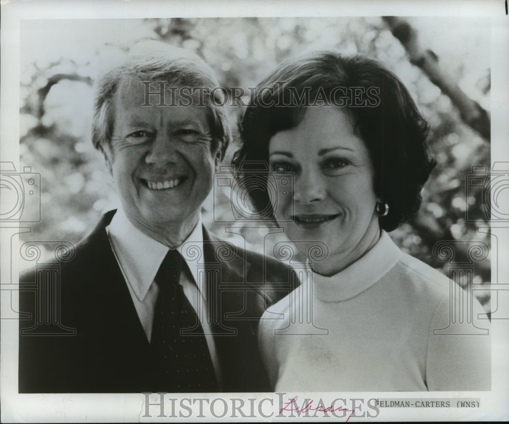 1977 Press Photo President Jimmy Carter and First Lady Rosalynn Carter - Historic Images