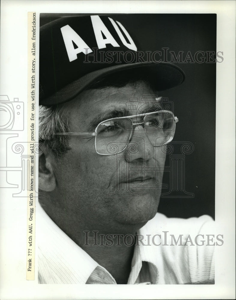 1990 Press Photo Frank Caliendo State Baseball Director for Athletic Union - Historic Images