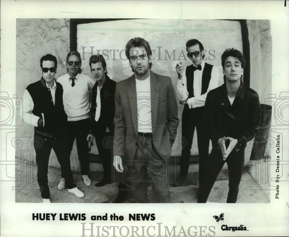 1984 Press Photo Huey Lewis and the News Rock Group - mja66301 - Historic Images