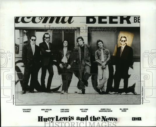 1991 Press Photo Huey Lewis and the News, Rock Group - mja66303-Historic Images