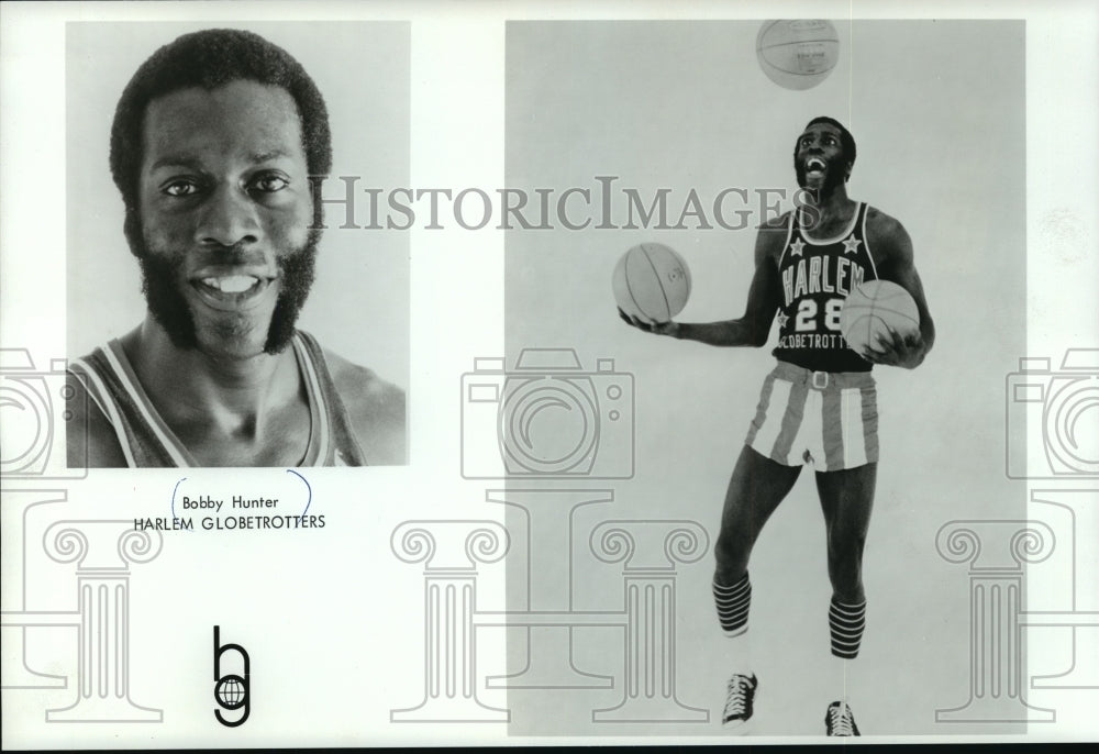 1974 Press Photo Harlem Globetrotters Basketball Player Bobby Hunter - mja66379-Historic Images
