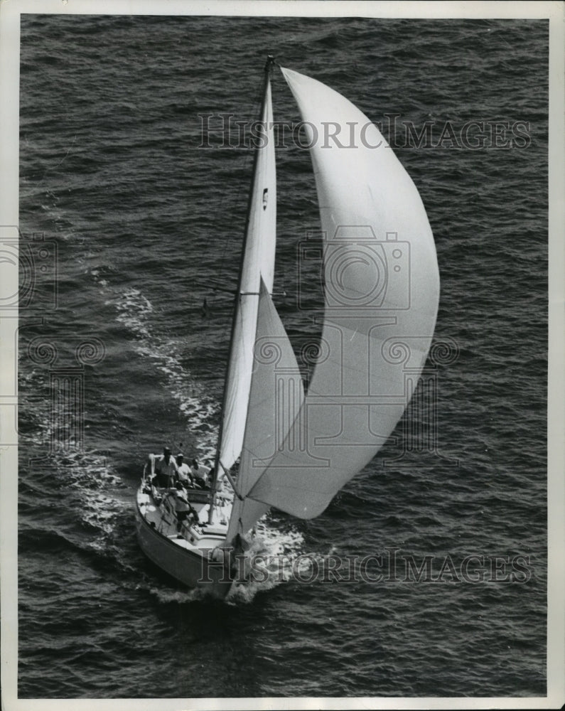 1966 Press Photo A Charter Sailboat off the Coast of Miami - mja66988 - Historic Images