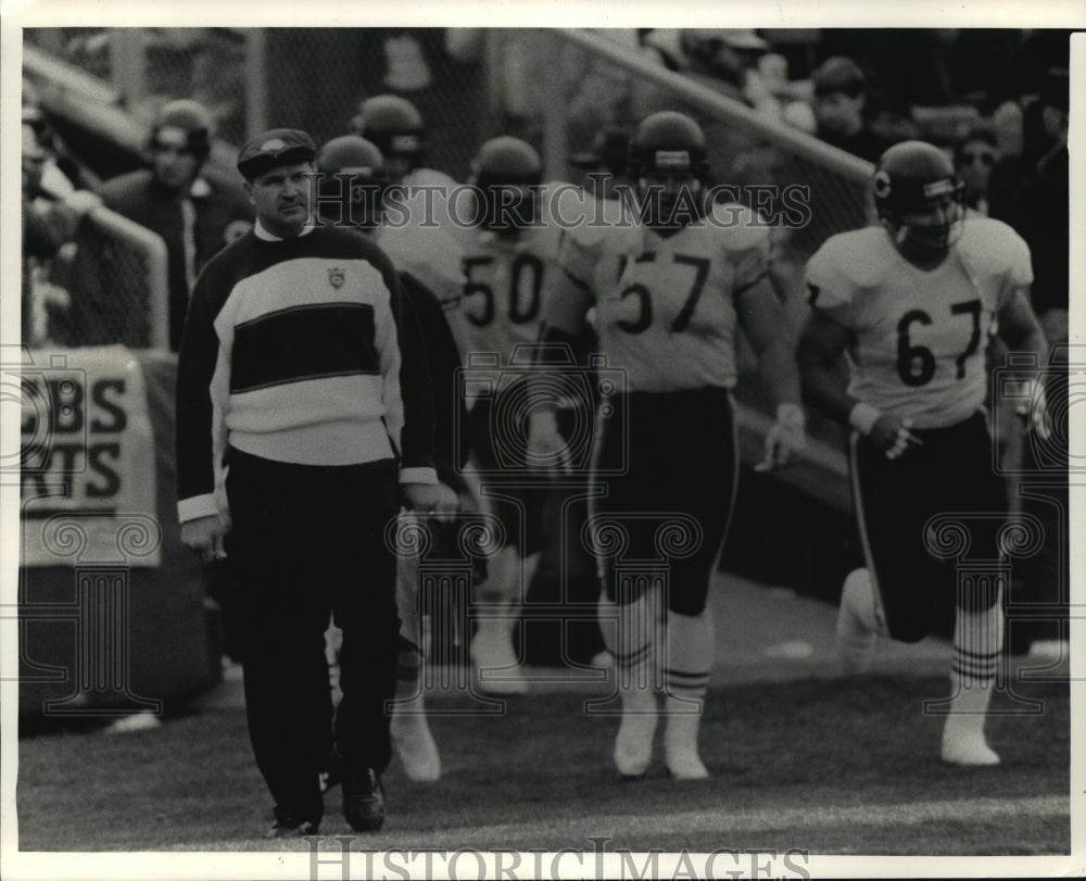 1989 Press Photo Chicago Bears Coach Mike Ditka Loses To Packers - mja67361 - Historic Images