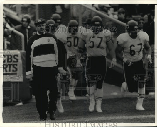 1989 Press Photo Chicago Bears Coach Mike Ditka Loses To Packers - mja67361 - Historic Images