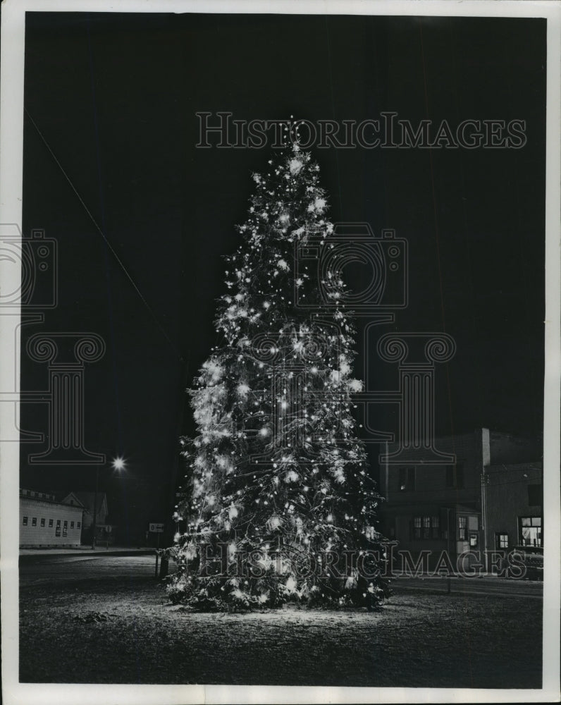 1966 Press Photo Christmas tree in Ashippun, Dodge County - mja67709-Historic Images
