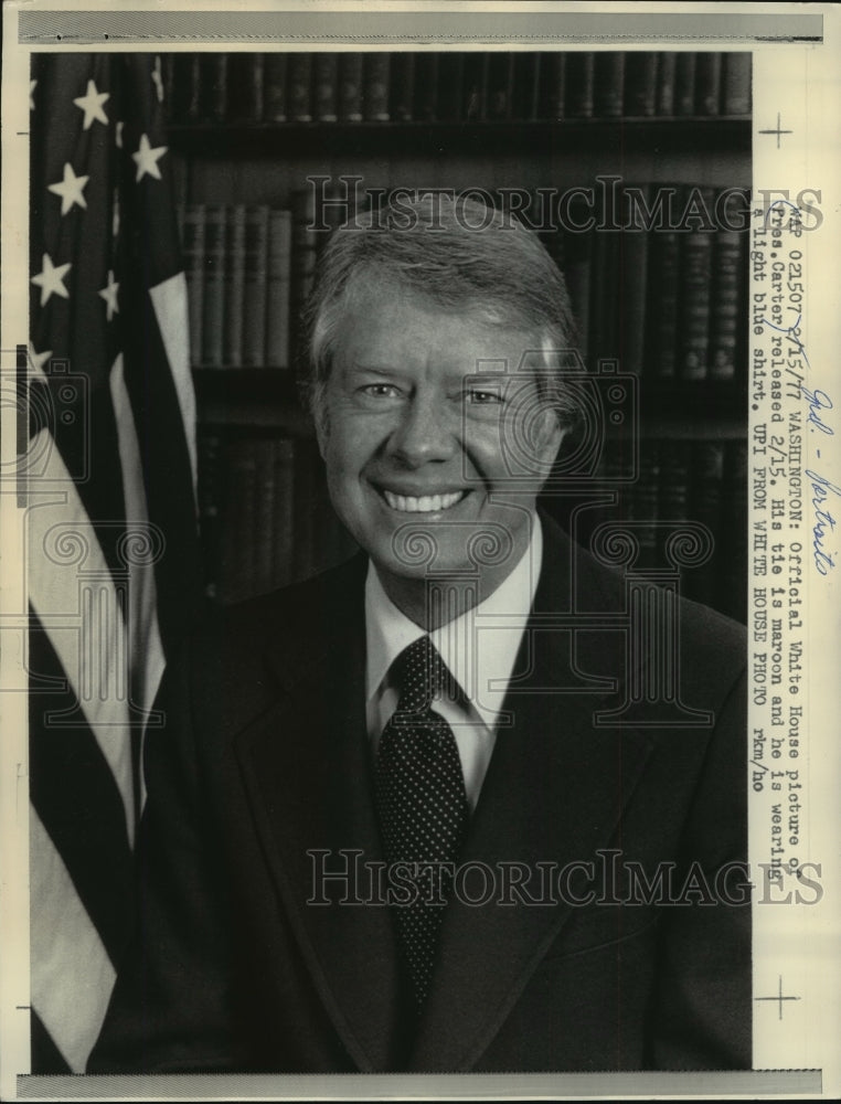 1977 Press Photo President Jimmy Carter, Official White House Photo - mja67837-Historic Images