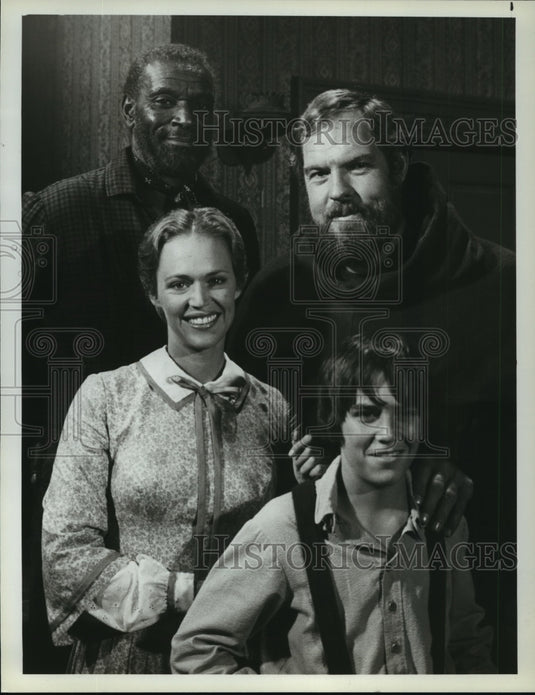 1981 Press Photo Merlin Olsen, Moses Gunn, Katherine Cannon Actors Father Murphy-Historic Images