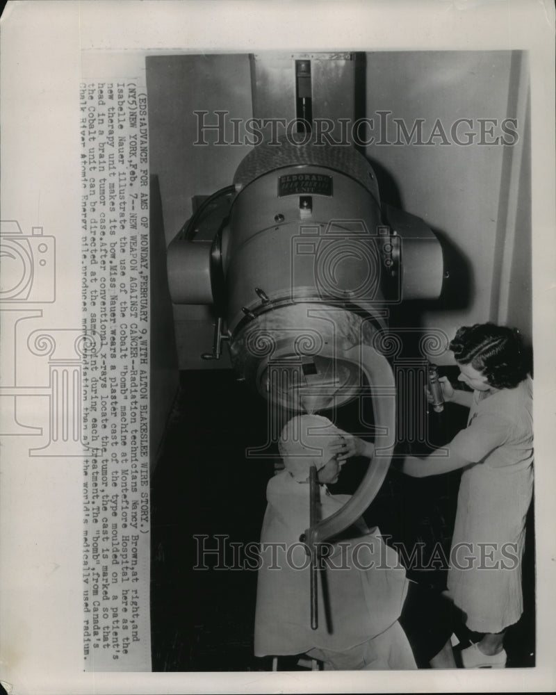 1953 Nancy Brown &amp; Isabelle Nauer Illustrating Cobalt &quot;Bomb&quot; Machine-Historic Images