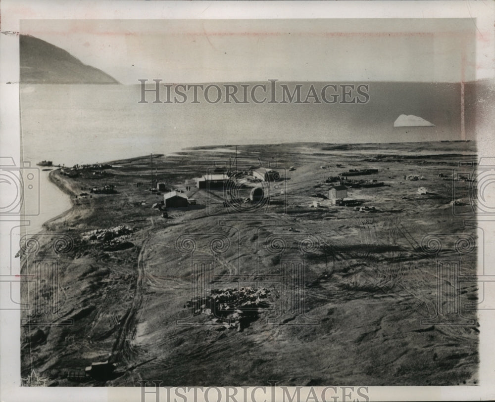 1951 Press Photo View of the Canadian-United States Arctic Weather Station. - Historic Images