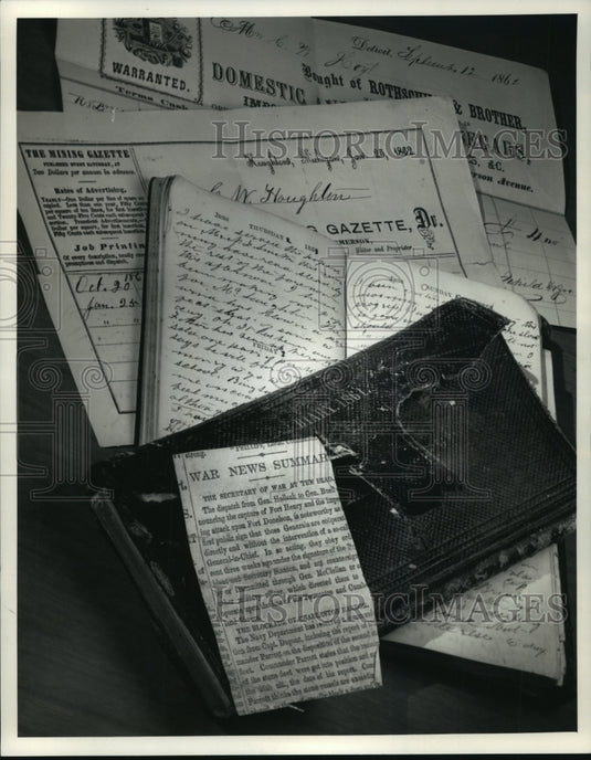 1992 Press Photo Diaries and papers show the personal side of the Civil War - Historic Images