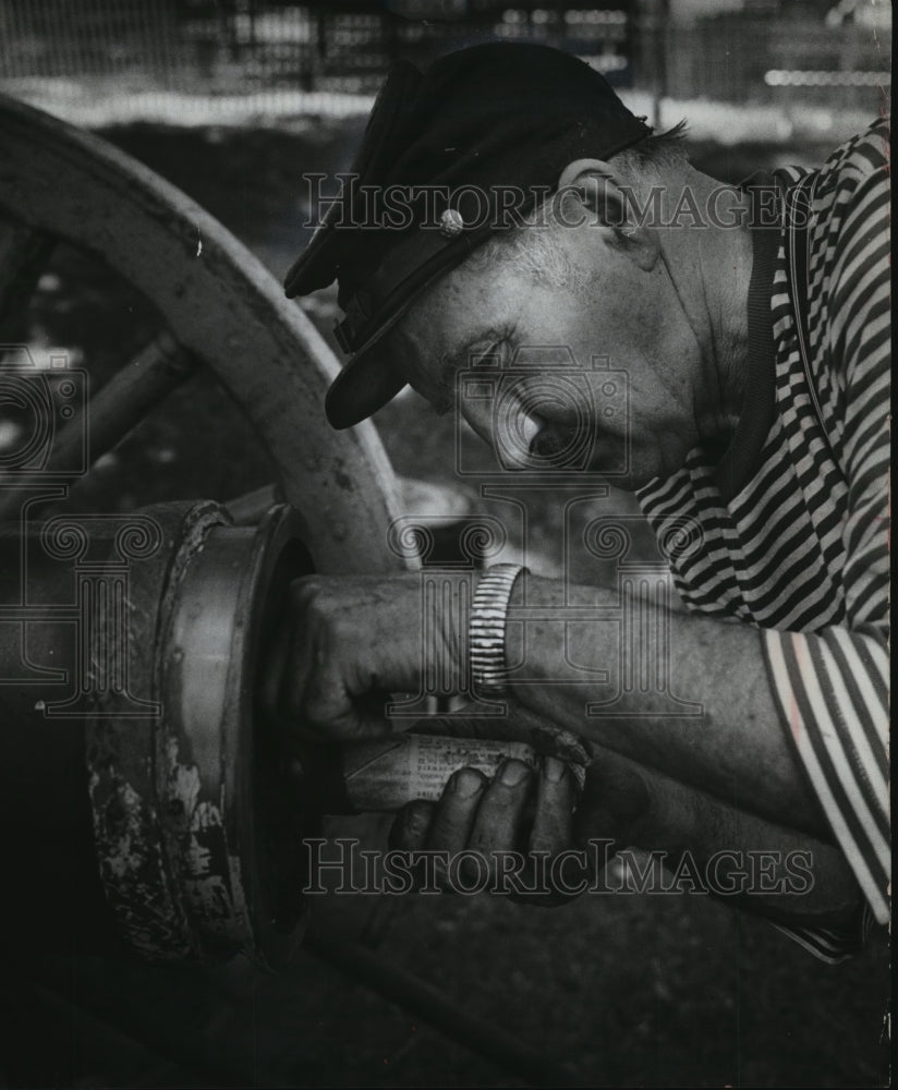 1969 Press Photo Tait Clifford, Civil War Reenactor, West Allis, Wisconsin - Historic Images