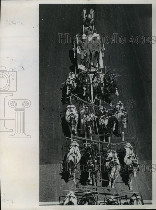 1964 Press Photo Cinderella Float in Barnum & Bailey Circus Parade - mja70225 - Historic Images
