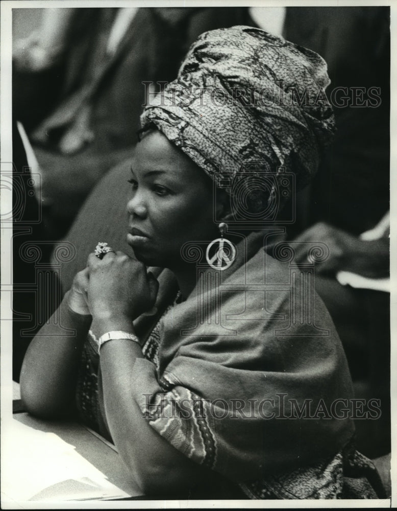 1972 Press Photo Mrs. Jeanne Martin Cisse, President of UN Security Council-Historic Images