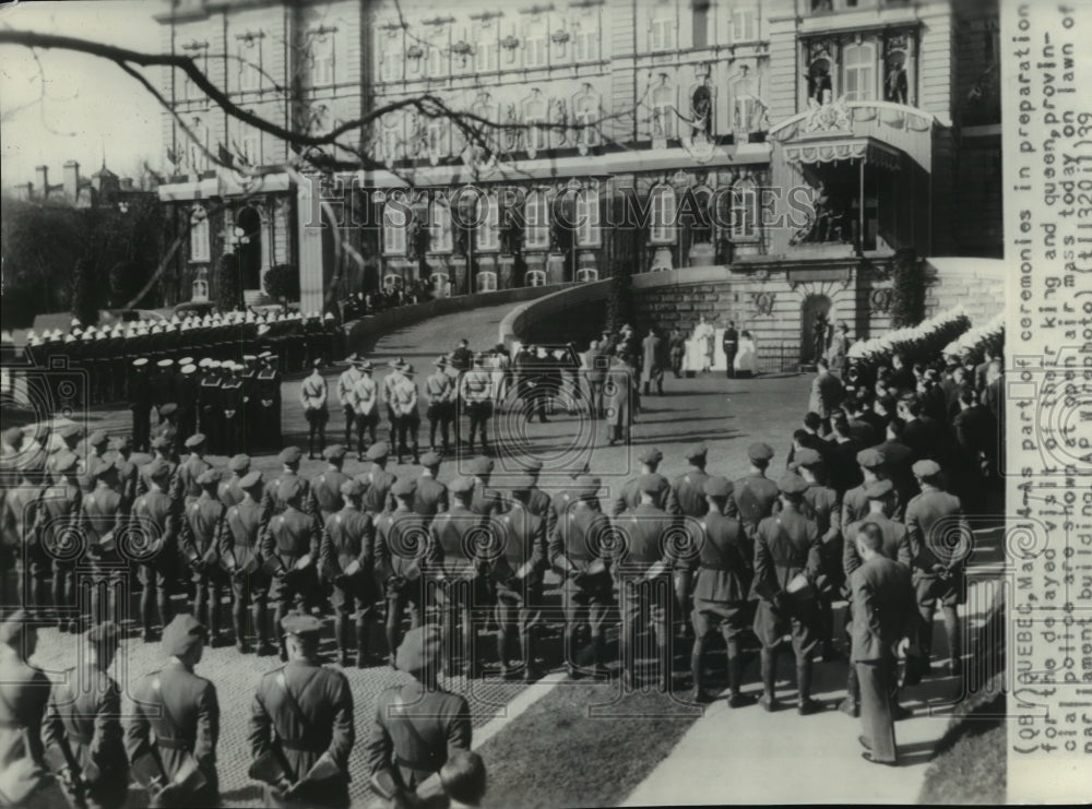 1939 Press Photo Open Air Mass, Quebec Parliament Building - mja70650- Historic Images