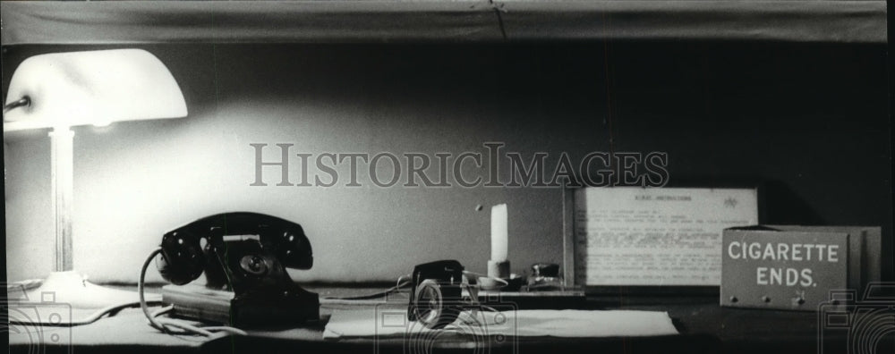 1984 Press Photo Telephone to White House in Winston Churchill&#39;s War Bunker - Historic Images