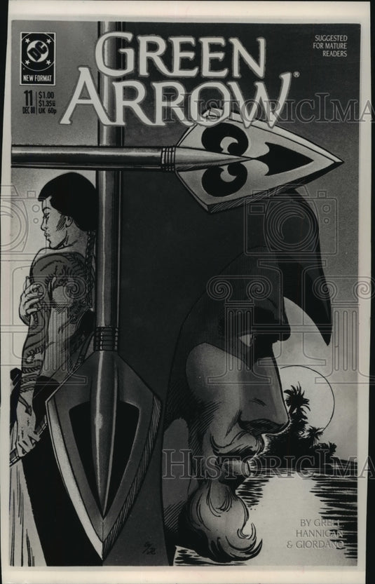 1988 Press Photo Cartoon The Green Arrow deals with homosexuals and Aids-Historic Images