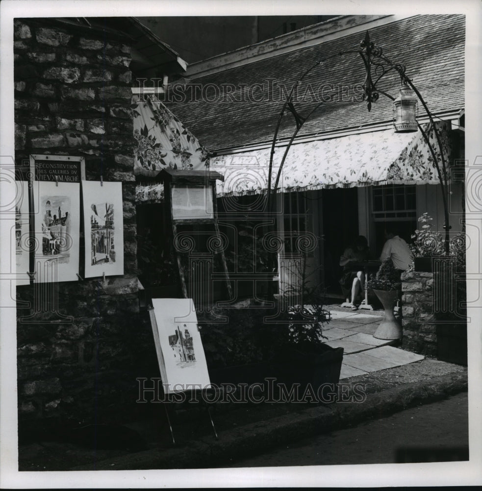 1965 Press Photo Du Tresor Street Is Lined With Sidewalk Cafes - mja71334-Historic Images