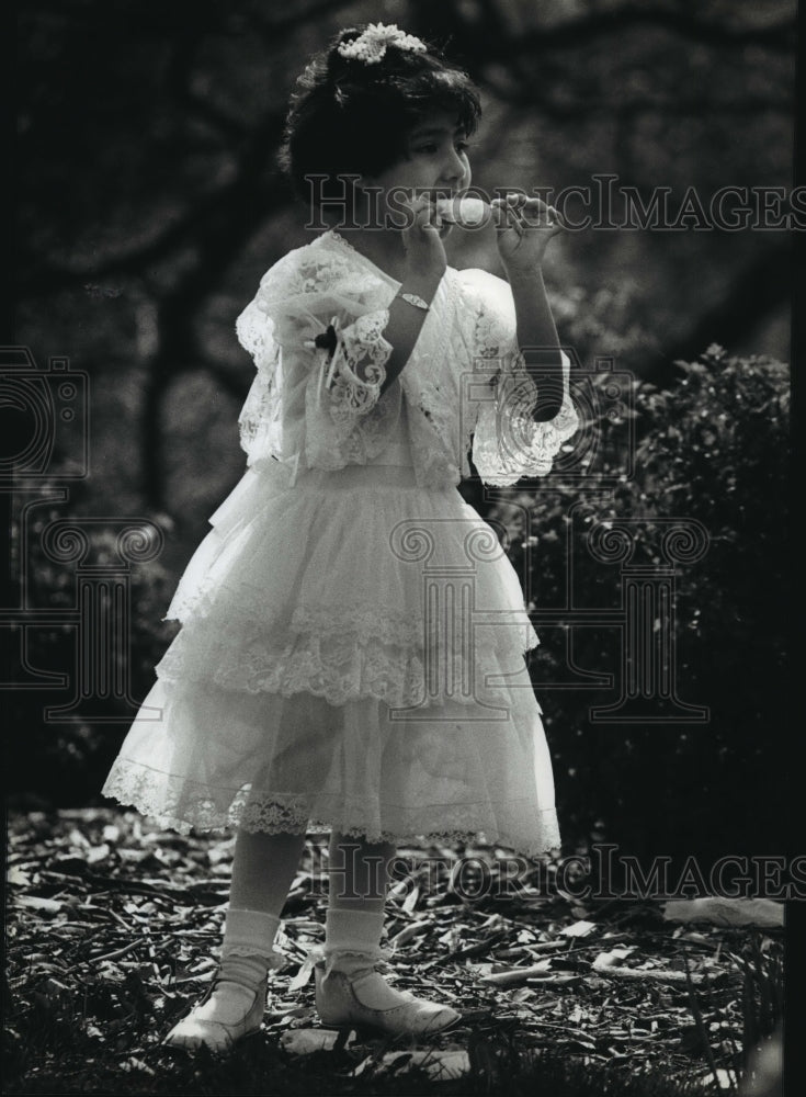 1993 Press Photo Marina Chavez At Milwaukee Cinco De Mayo Party At Mitchell Park - Historic Images