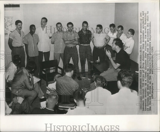 1961 Fidel Castro Leading Newsmen in the Naval Hospital in Havana-Historic Images