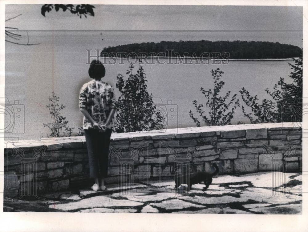 1965 Press Photo Horseshoe Island from Peninsula State Park, Wisconsin-Historic Images