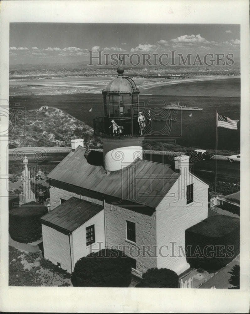 1966 Press Photo Spanish lighthouse in San Diego, California - Historic Images