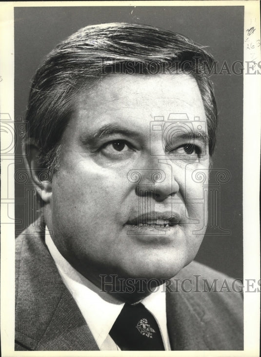 1979 Press Photo Senator Frank Church appearing on "Face the Nation" - mja73072-Historic Images
