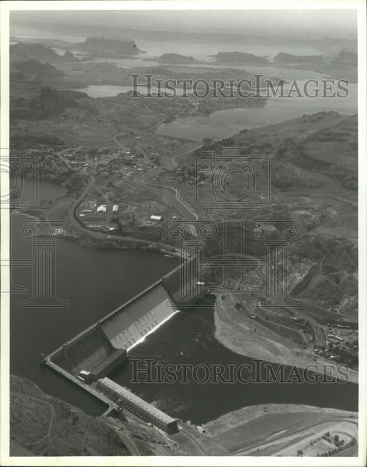 1986 Press Photo Grand Coulee Dam On Columbia River 90 Miles West Of Spokane - Historic Images