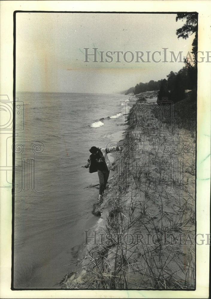 1985 Press Photo Whitefish Dunes State Park, Door County on Lake Michigan shore - Historic Images