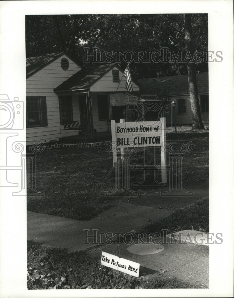1992 Press Photo President Elect Bill Clinton&#39;s Boyhood Home in Hope, Arkansa-Historic Images