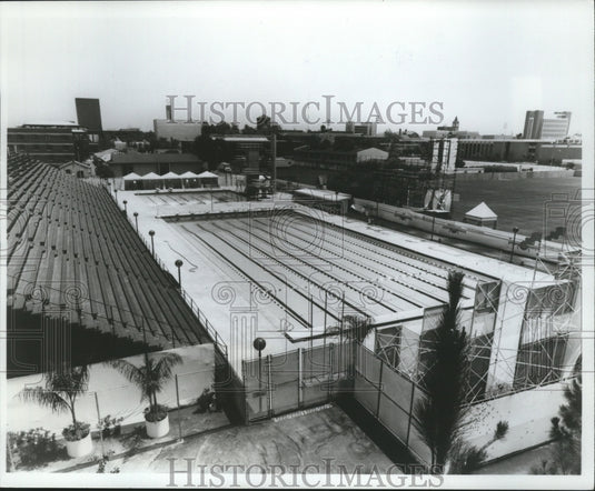 1984 Press Photo McDonald's USC Swim Stadium, Los Angeles, California-Historic Images