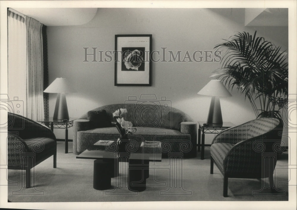 1989 Press Photo Penthouse Room at Hotel 21 East in Chicago, Illinois - Historic Images