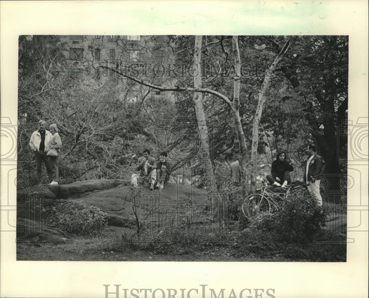 1985 Press Photo Strawberry Fields is where couples visit to spend leisure time - Historic Images