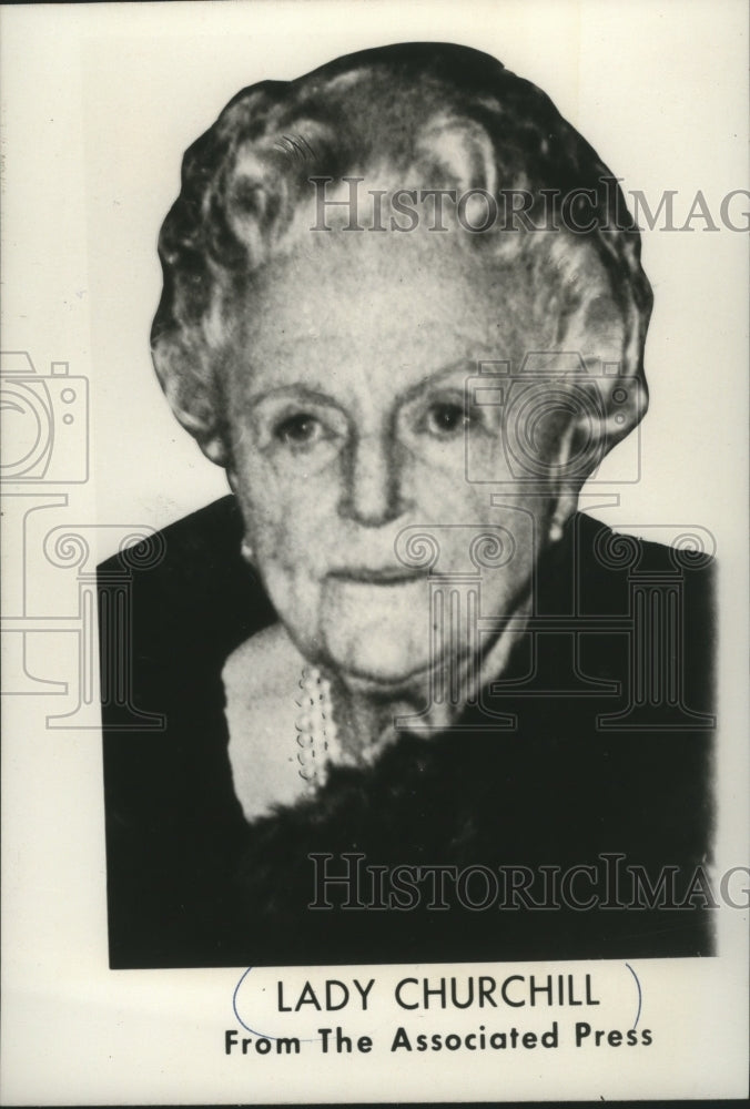 1974 Press Photo Headshot of Winston Churchill's Wife - mja74377-Historic Images