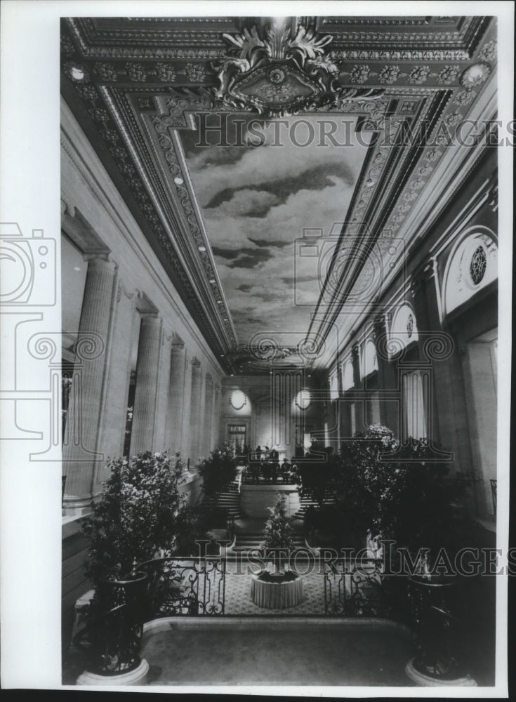 1986 Press Photo Great Hall of the Chicago Hilton Hotel - mja74732 - Historic Images