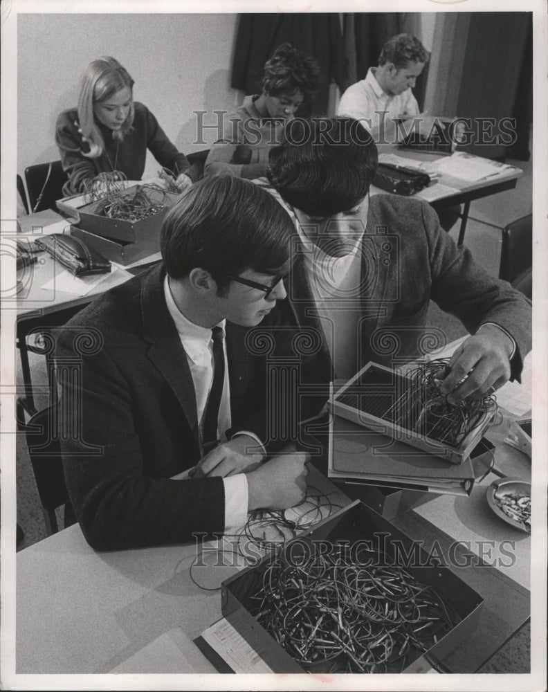 1968 Students Russel Zahn and Russel Cluey at ECPI-Historic Images