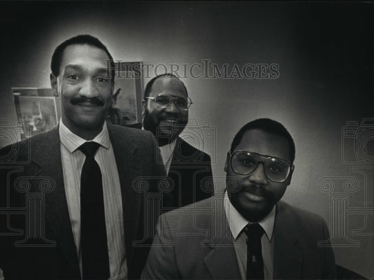 1991 Press Photo George Cleveland, George Bell & Bryan Wright, on race relations-Historic Images