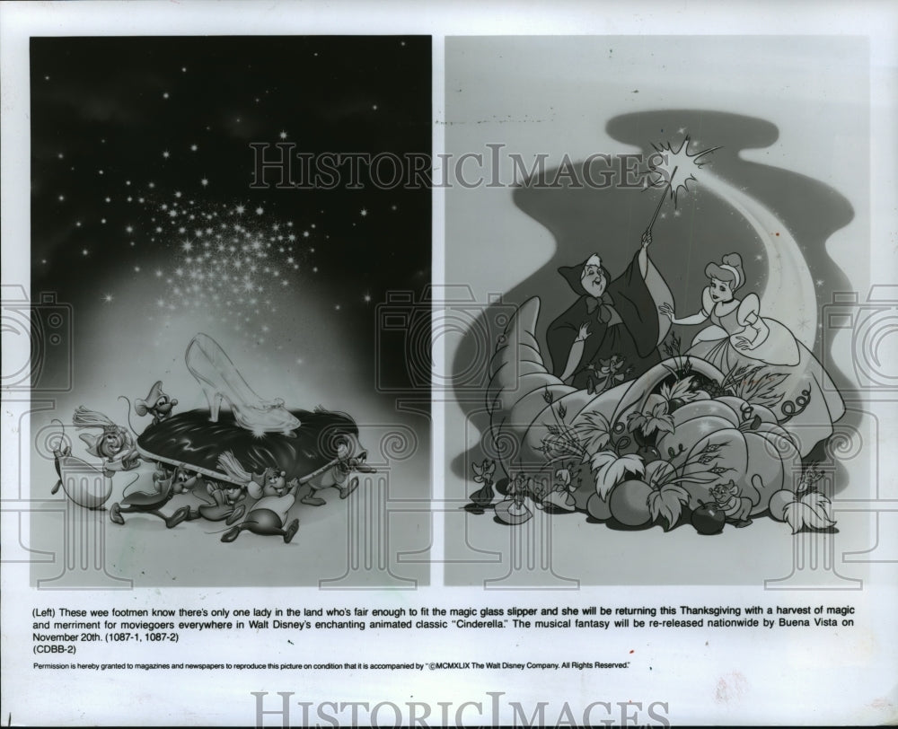 1987 Press Photo Walt Disney&#39;s animated feature &quot;Cinderella&quot; returns to theaters-Historic Images