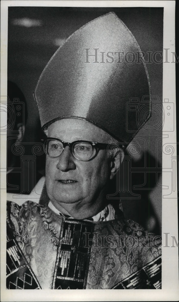 1971 Press Photo Archbishop William Cousins of Milwaukee, Wisconsin - mja75606-Historic Images