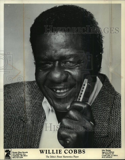 1992 Press Photo Willie Cobbs - The Delta's Finest Harmonica Player - mja76063 - Historic Images