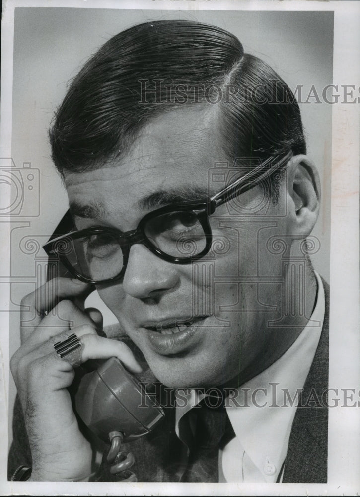 1967 Press Photo Bob Collins of &quot;WOKY-Talky&quot; talk show - Historic Images