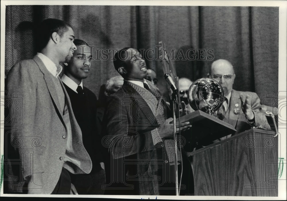 1984 Press Photo Hoyt Mahaley, Van Mayes, Michael Connor and Lee McMurrin - Historic Images