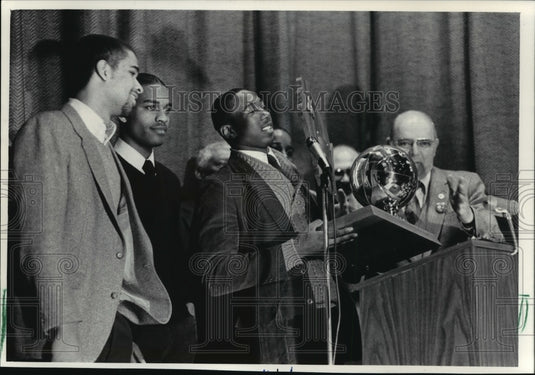 1984 Press Photo Hoyt Mahaley, Van Mayes, Michael Connor and Lee McMurrin - Historic Images