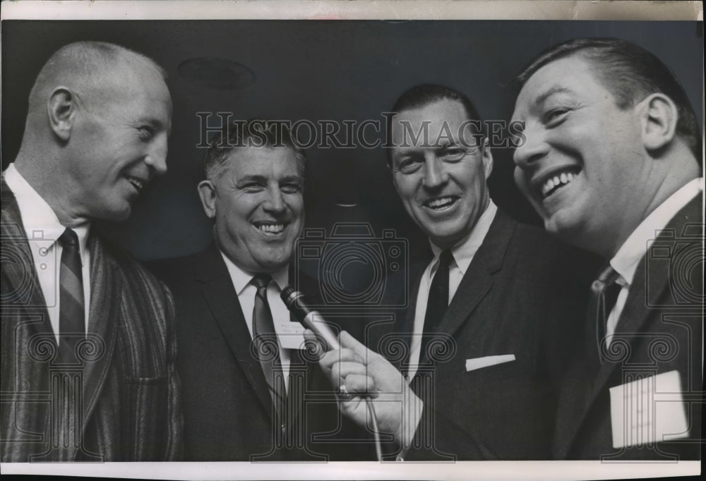 1964 Wisconsin and Green Bay Packers coaches speak at a luncheon-Historic Images