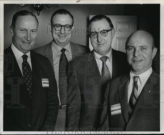 1971 Press Photo Paige, Coddington, Hobert, and Sanderson of Cit. Gov. Buereau - Historic Images