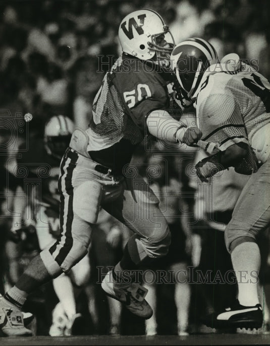 1981 Press Photo Tim Krumrie University of Wisconsin, football - mja77076 - Historic Images