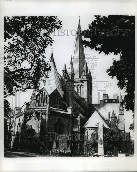 1969 Press Photo The city hall and church of Nolde, Norway, "The City of Roses" - Historic Images
