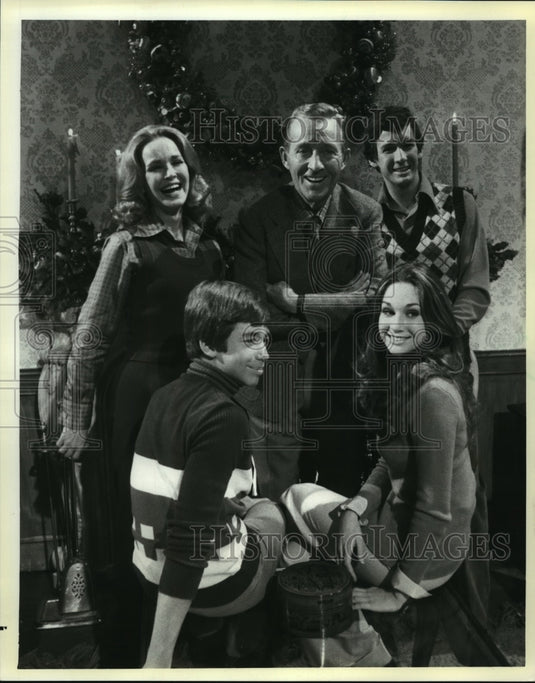 1979 Bing Crosby and family in a Christmas scene-Historic Images