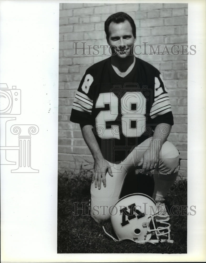 1987 Press Photo Fullback Bill Kraft of the Mount Senario College football team- Historic Images