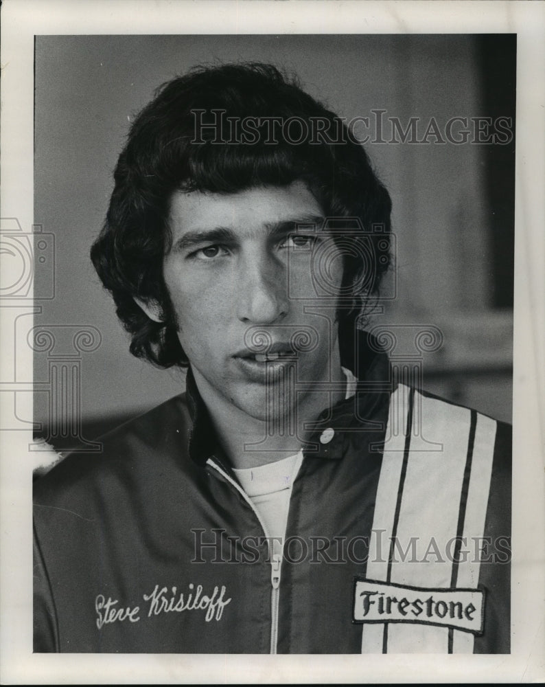 1973 Press Photo Race driver Steve Krisiloff in Firestone racing outfit - Historic Images