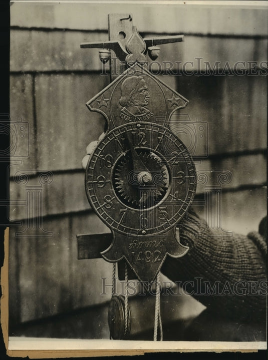 1924 Press Photo Clock owned by Peter J. Crowley of Hartford, Massachusetts - Historic Images